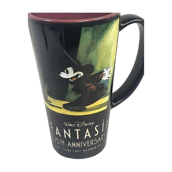 Walt Disney Fantasia 75th Anniversary Cast Member Exclusive Black Mug Mickey - Picture 1 of 9